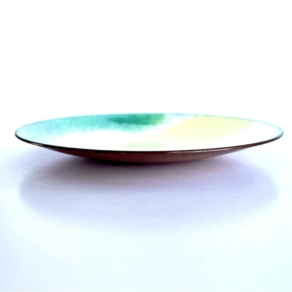 Vintage Enamelled Copper Trinket Dish - Picture 6 of 14